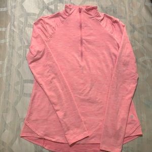 1/2 zip pink workout top